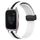 Per Garmin Venu SQ 20mm cinturino in silicone pieghevole con chiusura magnetica (bianco + nero) Per Garmin Venu SQ 20mm cinturino in silicone pieghevole con chiusura magnetica (bianco + nero)