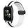 Per Garmin Forerunner Sq2 20mm cinturino in silicone pieghevole con chiusura magnetica (bianco + nero) Per Garmin Forerunner Sq2 20mm cinturino in silicone pieghevole con chiusura magnetica (bianco + nero)