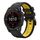 Per Garmin Fenix 7 Solar 22mm Cinturino sportivo in silicone bicolore (nero + giallo) Per Garmin Fenix 7 Solar 22mm Cinturino sportivo in silicone bicolore (nero + giallo)