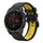Per Garmin EPIX Gen 2 22mm Cinturino sportivo in silicone bicolore (nero + giallo) Per Garmin EPIX Gen 2 22mm Cinturino sportivo in silicone bicolore (nero + giallo)