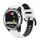 Per Garmin Quatix 5 22mm Cinturino sportivo in silicone bicolore (bianco + nero) Per Garmin Quatix 5 22mm Cinturino sportivo in silicone bicolore (bianco + nero)