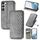 Per Samsung Galaxy S23 + 5G Cubic Grid Pressed Custodia per telefono magnetica in pelle (grigio) Per Samsung Galaxy S23 + 5G Cubic Grid Pressed Custodia per telefono magnetica in pelle (grigio)