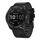 Per Garmin Fenix 7X 26mm Cinturino in pelle con fibbia in acciaio (nero)