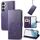 Per Samsung Galaxy S23 + 5G Custodia per telefono in pelle con fibbia in rilievo a quattro foglie (viola) Per Samsung Galaxy S23 + 5G Custodia per telefono in pelle con fibbia in rilievo a quattro foglie (viola)