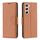 Per Samsung Galaxy S23 5G Litchi Texture Custodia in pelle di colore puro (marrone) Per Samsung Galaxy S23 5G Litchi Texture Custodia in pelle di colore puro (marrone)