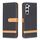 Per Samsung Galaxy S23 5G Color Block Denim Texture Custodia per telefono in pelle (nero) Per Samsung Galaxy S23 5G Color Block Denim Texture Custodia per telefono in pelle (nero)