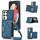 Per Samsung Galaxy S21 Custodia per telefono in pelle RFID ultra tripla con cordino (blu) Per Samsung Galaxy S21 Custodia per telefono in pelle RFID ultra tripla con cordino (blu)