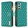 Per Samsung Galaxy S23 5G Diamond Lattice Zipper Portafoglio in pelle Flip Phone Case (verde) Per Samsung Galaxy S23 5G Diamond Lattice Zipper Portafoglio in pelle Flip Phone Case (verde)