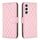 Per Samsung Galaxy S23 5G Diamond Lattice Wallet Custodia per cellulare in pelle (rosa) Per Samsung Galaxy S23 5G Diamond Lattice Wallet Custodia per cellulare in pelle (rosa)