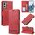 Per Samsung Galaxy S23 + 5G custodia per telefono in pelle con portafoglio classico (rosso) Per Samsung Galaxy S23 + 5G custodia per telefono in pelle con portafoglio classico (rosso)
