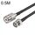 Cavo adattatore coassiale da maschio BNC a femmina UHF RG58, lunghezza cavo: 0,5 m Cavo adattatore coassiale da maschio BNC a femmina UHF RG58, lunghezza cavo: 0,5 m