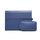 Supporto per custodia protettiva per tablet Microsoft Surface Pro 8 (custodia blu in pelle di agnello in microfibra + borsa per alimentatore)