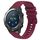 Per Huawei Watch 2 cinturino in silicone tinta unita con motivo a pois ondulato da 20 mm (rosso vino) Per Huawei Watch 2 cinturino in silicone tinta unita con motivo a pois ondulato da 20 mm (rosso vino)