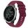 Per Garmin Forerunner 645 Music Cinturino per orologio in silicone tinta unita con motivo a punti ondulati da 20 mm (rosso vino)