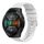 Per Huawei Watch GT 2E Cinturino per orologio in silicone tinta unita con motivo a pois ondulato da 22 mm (bianco) Per Huawei Watch GT 2E Cinturino per orologio in silicone tinta unita con motivo a pois ondulato da 22 mm (bianco)