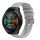 Per Huawei Watch GT 2E Cinturino per orologio in silicone tinta unita con motivo a pois ondulato da 22 mm (grigio) Per Huawei Watch GT 2E Cinturino per orologio in silicone tinta unita con motivo a pois ondulato da 22 mm (grigio)