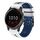 Per Garmin vivoactive 4 cinturino in silicone bicolore traforato da 22 mm (bianco + blu) Per Garmin vivoactive 4 cinturino in silicone bicolore traforato da 22 mm (bianco + blu)