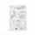 5 PCS Vintage Botanical Arrangement Handbook Timbro in silicone trasparente (figure da tavolo)