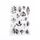 5 PCS Vintage Botanical Arrangement Handbook Timbro in silicone trasparente (foglie che cadono)