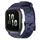Per Garmin Forerunner Sq2 Cinturino per orologio in silicone tinta unita da 20 mm con motivo a calcio (blu navy) Per Garmin Forerunner Sq2 Cinturino per orologio in silicone tinta unita da 20 mm con motivo a calcio (blu navy)
