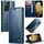 Custodia in pelle per Samsung Galaxy S21 Ultra 5G CaseMe 003 Crazy Horse Texture (blu) Custodia in pelle per Samsung Galaxy S21 Ultra 5G CaseMe 003 Crazy Horse Texture (blu)