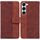 Per Samsung Galaxy S23+ 5G Custodia per cellulare in pelle goffrata geometrica (marrone) Per Samsung Galaxy S23+ 5G Custodia per cellulare in pelle goffrata geometrica (marrone)