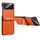 Per Samsung Galaxy Z Flip3 5G SULADA Cover posteriore in pelle con staffa invisibile (arancione) Per Samsung Galaxy Z Flip3 5G SULADA Cover posteriore in pelle con staffa invisibile (arancione)
