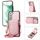 Per Samsung Galaxy S22 5G Custodia per telefono RFID a trama rombica con cordino e specchio (oro rosa) Per Samsung Galaxy S22 5G Custodia per telefono RFID a trama rombica con cordino e specchio (oro rosa)