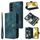 Per Samsung Galaxy S23 5G Custodia per telefono in pelle multifunzionale con cerniera per slot per schede (blu)