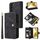 Per Samsung Galaxy S23 + 5G Custodia per telefono in pelle con cerniera per slot per schede multifunzionale (nero) Per Samsung Galaxy S23 + 5G Custodia per telefono in pelle con cerniera per slot per schede multifunzionale (nero)