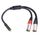 TC227YXK402-03 Cavo audio maschio da 3,5 mm femmina a doppio XLR a 3 pin, lunghezza: 30 cm (rosso nero) TC227YXK402-03 Cavo audio maschio da 3,5 mm femmina a doppio XLR a 3 pin, lunghezza: 30 cm (rosso nero)