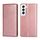 Per Samsung Galaxy S23+ 5G Custodia per telefono in pelle magnetica tinta unita lucida a olio (oro rosa) Per Samsung Galaxy S23+ 5G Custodia per telefono in pelle magnetica tinta unita lucida a olio (oro rosa)
