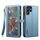 Per Samsung Galaxy S22 Ultra 5G ESEBLE Star Series Lanyard Zipper Wallet Custodia in pelle RFID (blu) Per Samsung Galaxy S22 Ultra 5G ESEBLE Star Series Lanyard Zipper Wallet Custodia in pelle RFID (blu)