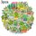3sets 50pcs / set Cartoon Cactus Manuale fai da te Adesivi decorativi Adesivo impermeabile per laptop floreale (TT173)