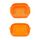 Teglia da forno in silicone resistente alle alte temperature con tappetino per griglia per friggitrice ad aria, specificazione: arancione quadrato Teglia da forno in silicone resistente alle alte temperature con tappetino per griglia per friggitrice ad aria, specificazione: arancione quadrato