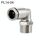 PL14-04 LAIZE Connettore rapido pneumatico a gomito con filettatura maschio in rame nichelato