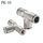 PE-10 LAIZE Connettore rapido pneumatico a T in rame nichelato