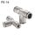 PE-14 LAIZE Connettore rapido pneumatico a T in rame nichelato
