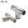 PE-16 LAIZE Connettore rapido pneumatico a T in rame nichelato