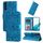 Per Samsung Galaxy S23 + 5G Custodia in pelle di girasole goffrata (blu)
