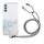 Per Samsung Galaxy S23 + 5G Custodia per telefono antiurto in TPU con motivo marmo cavo con cordino per tracolla (grigio) Per Samsung Galaxy S23 + 5G Custodia per telefono antiurto in TPU con motivo marmo cavo con cordino per tracolla (grigio)