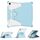 Per Samsung Galaxy Tab A8 10.5 2021 Custodia in pelle per tablet corazzata con rotazione a 360 gradi (blu) Per Samsung Galaxy Tab A8 10.5 2021 Custodia in pelle per tablet corazzata con rotazione a 360 gradi (blu)