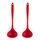 2 pentole in silicone antiaderenti resistenti alle alte temperature, stile: cucchiaio da minestra (rosso) 2 pentole in silicone antiaderenti resistenti alle alte temperature, stile: cucchiaio da minestra (rosso)