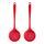 2 pentole in silicone antiaderenti resistenti alle alte temperature, stile: cucchiaio per perdite (rosso) 2 pentole in silicone antiaderenti resistenti alle alte temperature, stile: cucchiaio per perdite (rosso)