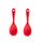 2 pentole in silicone antiaderenti resistenti alle alte temperature, stile: cucchiaio di riso (rosso) 2 pentole in silicone antiaderenti resistenti alle alte temperature, stile: cucchiaio di riso (rosso)