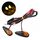 2pcs SL QGD Moto 5W Indicatore di direzione (nero)