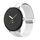 Per Google Pixel Watch Cinturino in silicone con fibbia pieghevole in tinta unita (argento bianco) Per Google Pixel Watch Cinturino in silicone con fibbia pieghevole in tinta unita (argento bianco)