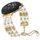 Per Google Pixel Watch Cinturino per orologio mezzo braccialetto di perle (oro) Per Google Pixel Watch Cinturino per orologio mezzo braccialetto di perle (oro)