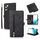 Per Samsung Galaxy S23+ 5G Custodia per telefono in pelle con cerniera per slot per schede con cerniera (nero) Per Samsung Galaxy S23+ 5G Custodia per telefono in pelle con cerniera per slot per schede con cerniera (nero)