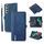 Per Samsung Galaxy S22 5G Custodia per cellulare in pelle con cerniera per slot per carte di credito (blu) Per Samsung Galaxy S22 5G Custodia per cellulare in pelle con cerniera per slot per carte di credito (blu)